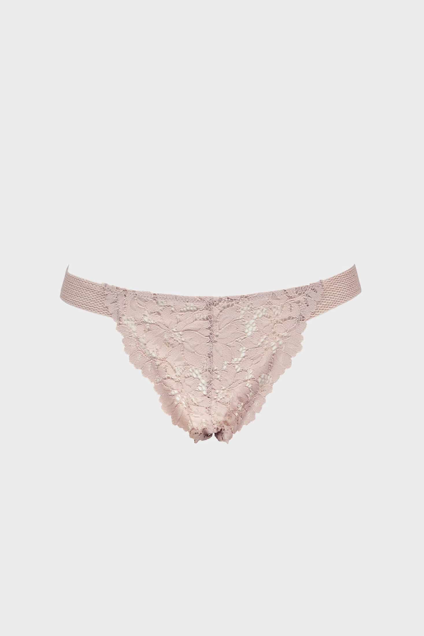 BRASILERA HILO ELLIPSE ENCAJE SEXY TOTAL COMODIDAD VINTAGE TAUPE - miniatura 3