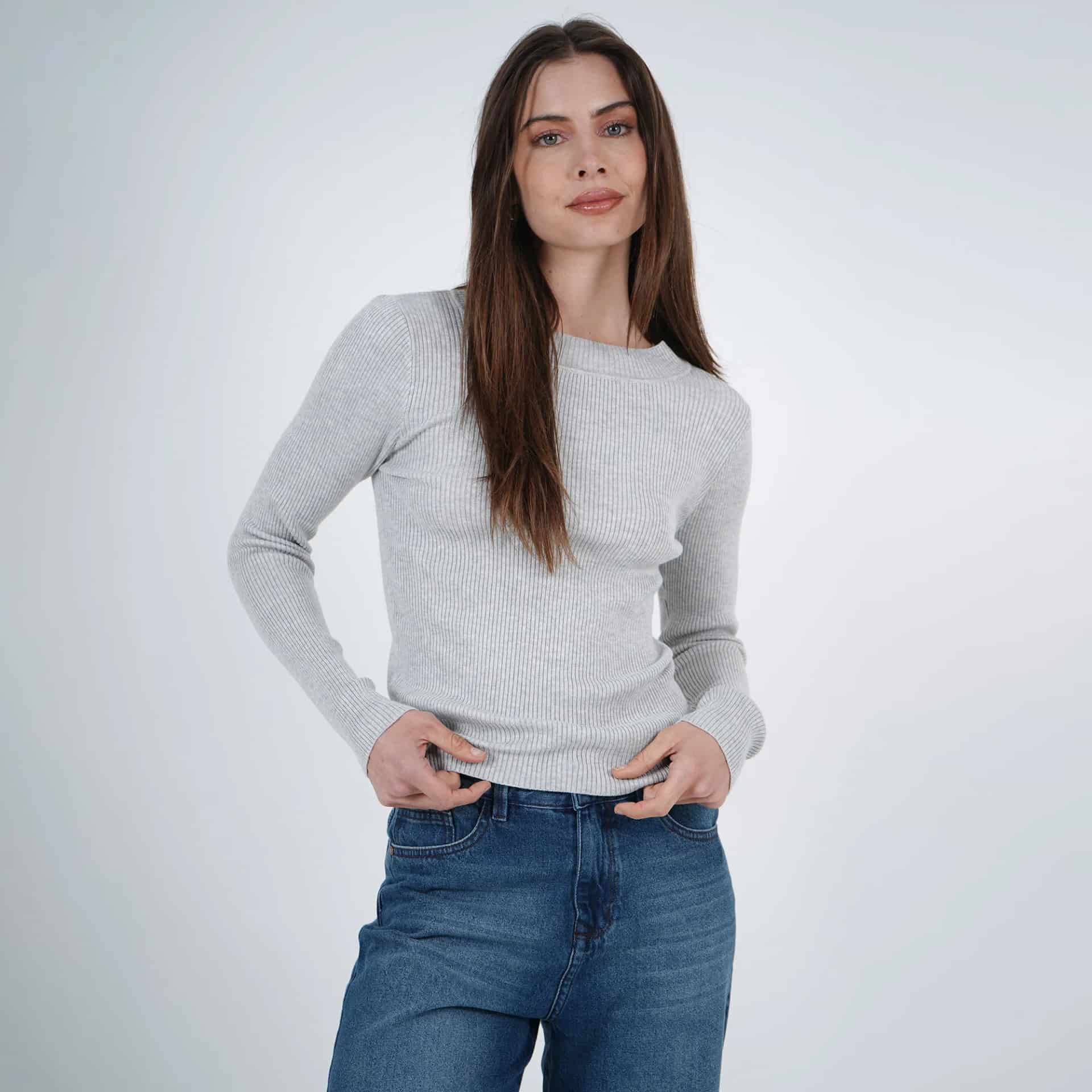 Sweater Cuello V Manga Larga - miniatura 7