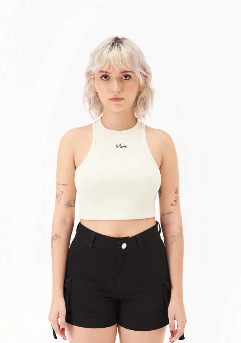 Classic cream crop top - miniatura 2