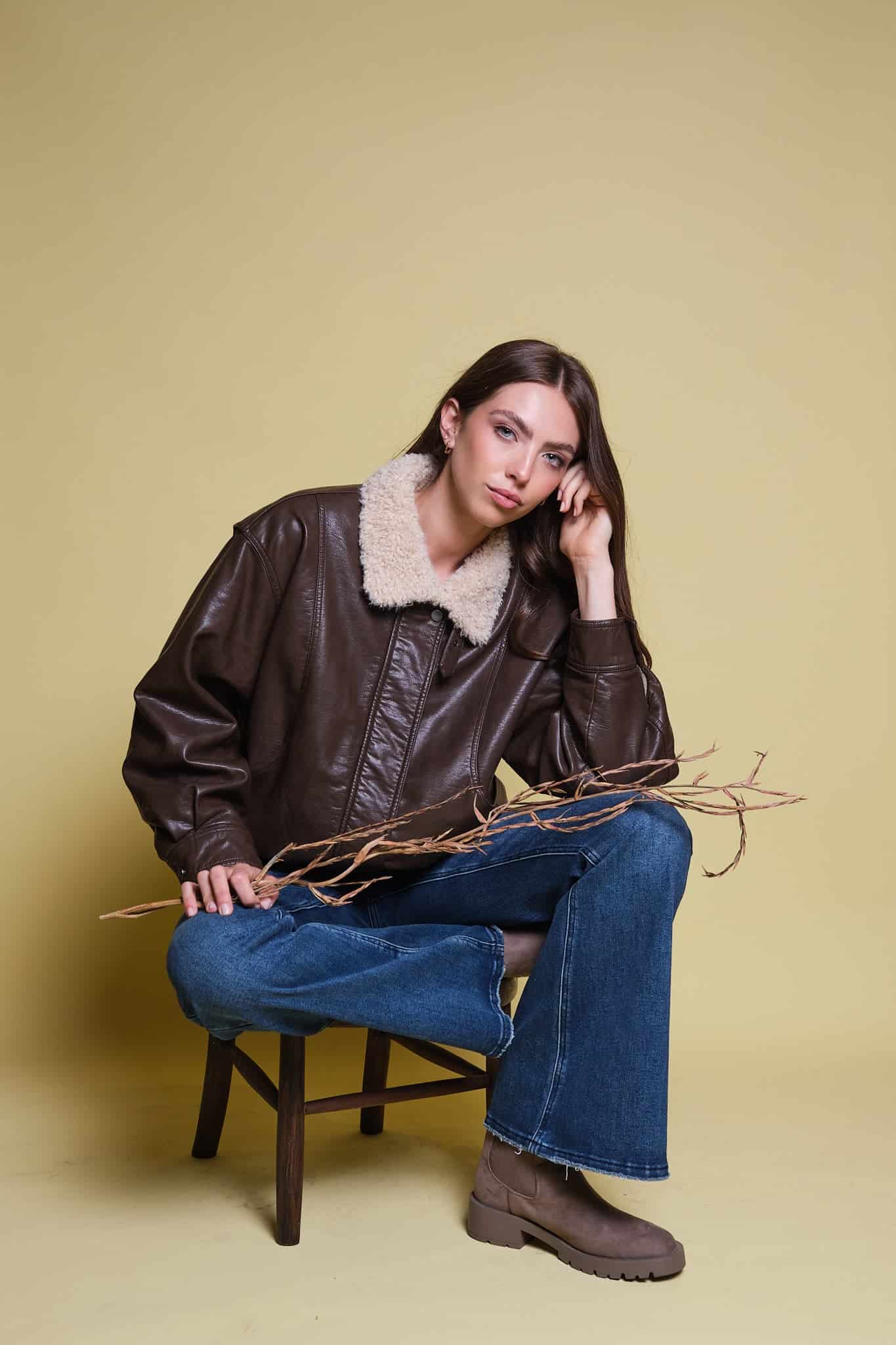CHAQUETA SHEARLING CAFE - miniatura 5