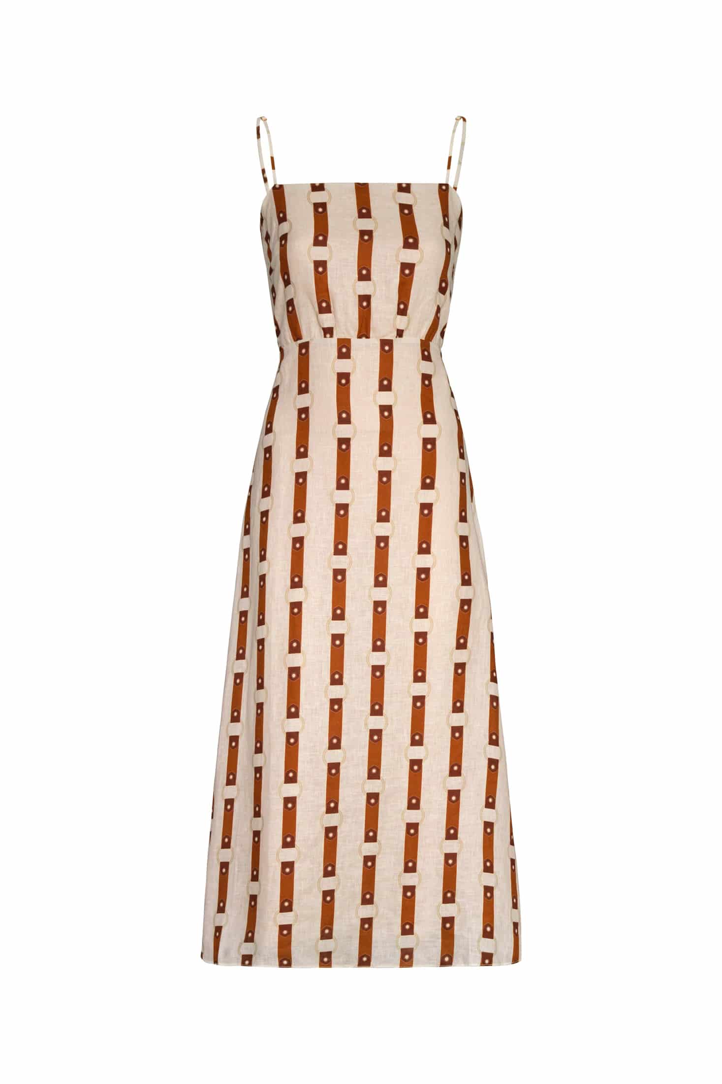 Nativa Linen Midi Dress / Horse Reins - miniatura 1