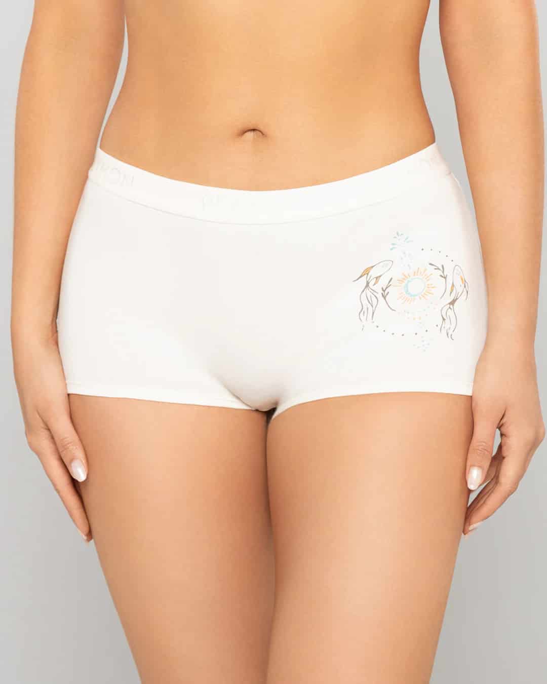 Boxer Femenino Tiro Alto en Algodón Estampado con Elástico Reymon Ref. 8010 - miniatura 8