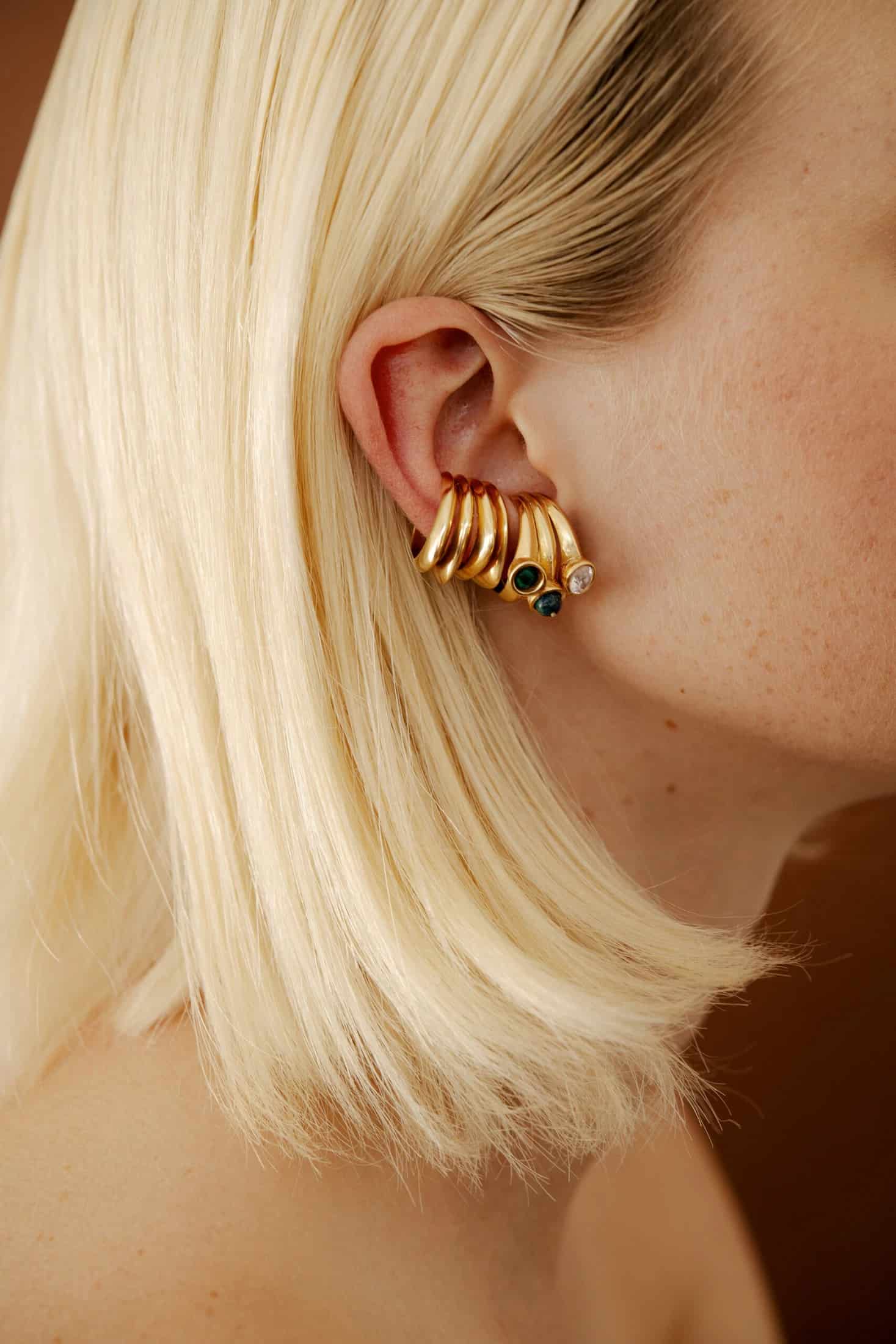 Anya Ear Cuff Ring Gold - miniatura 1