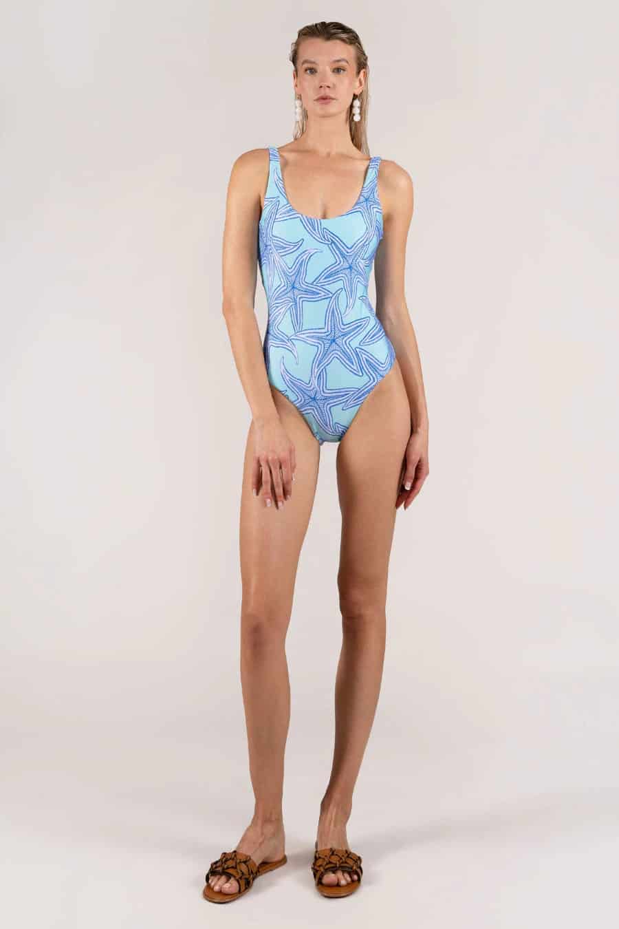 Women's stelle blue one piece swimsuit - miniatura 1