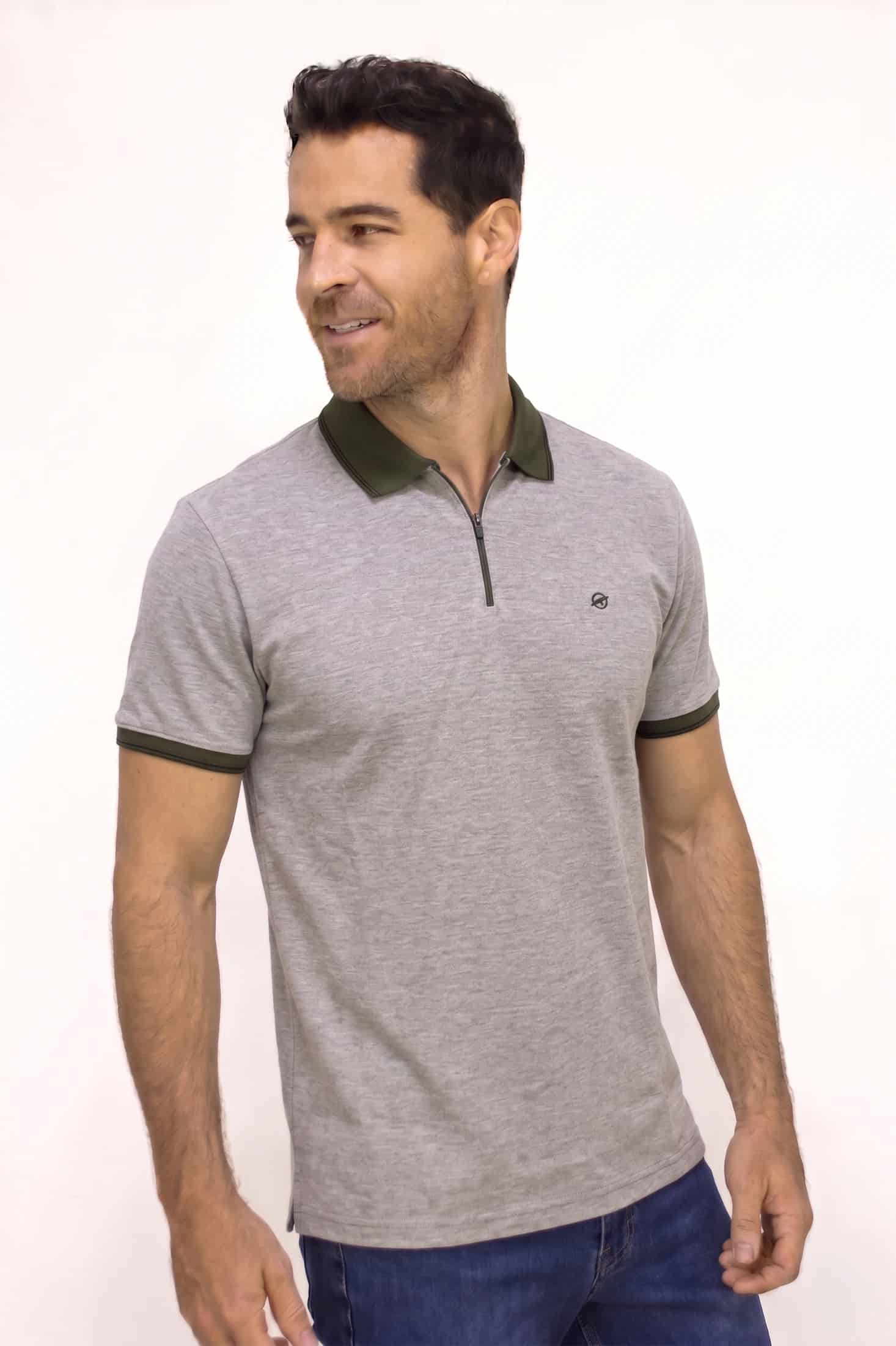 POLO MANGA CORTA CON CIERRE  PARA HOMBRE - miniatura 3