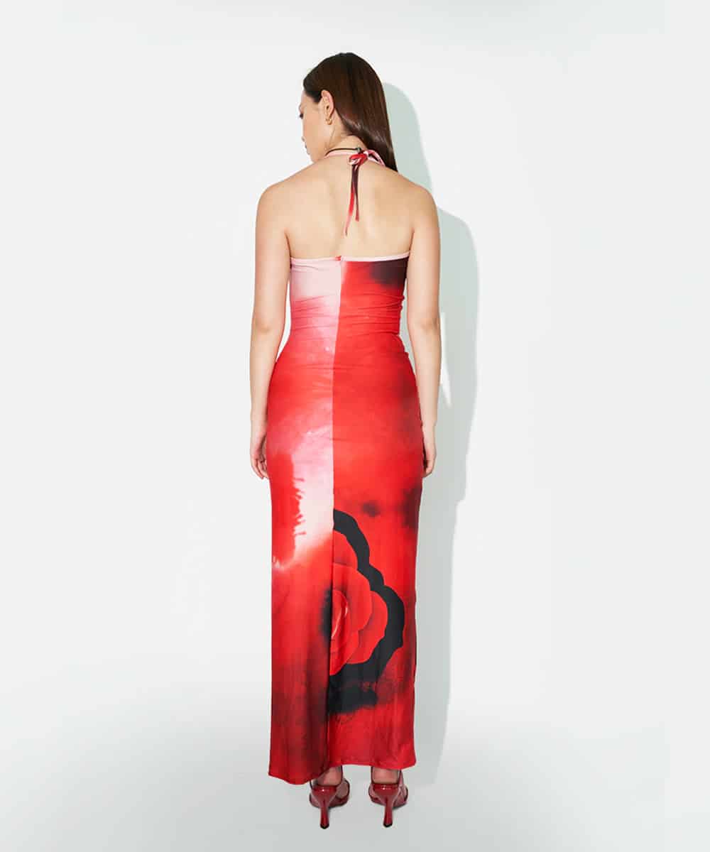 Maxi Dress in Rose Red - miniatura 3