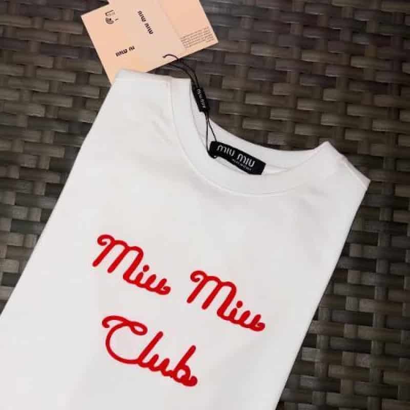 CAMISA MIU MIU LETRA ROJA - miniatura 1