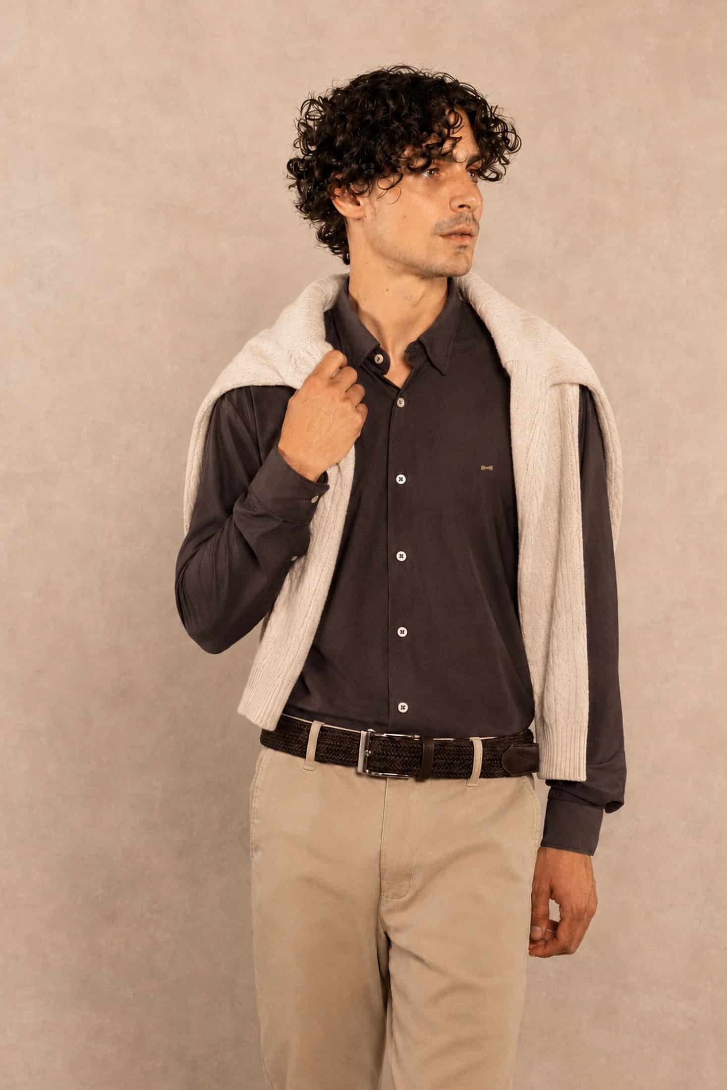 Camisa Performance Oxford Cafe - miniatura 1