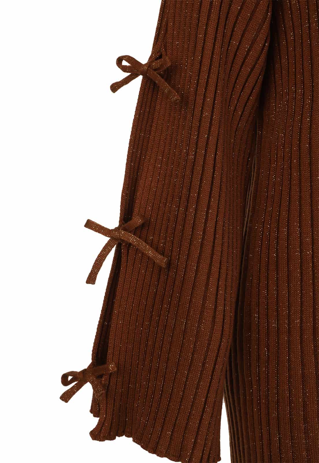 GOLDEN MOCCHA BOW  KNIT DRESS LONG SLEVE - miniatura 4
