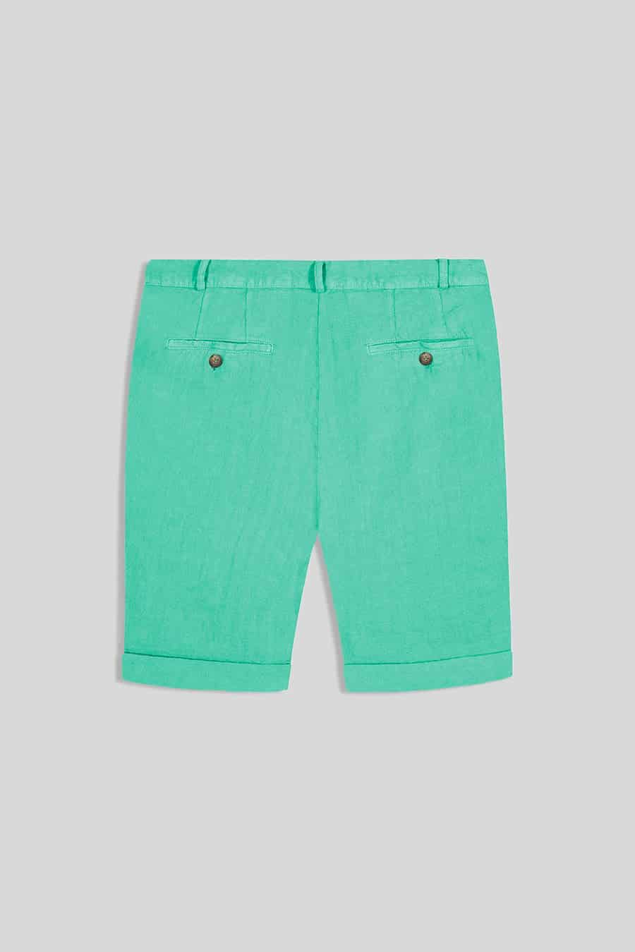 Men's linen bermuda light blue - miniatura 3