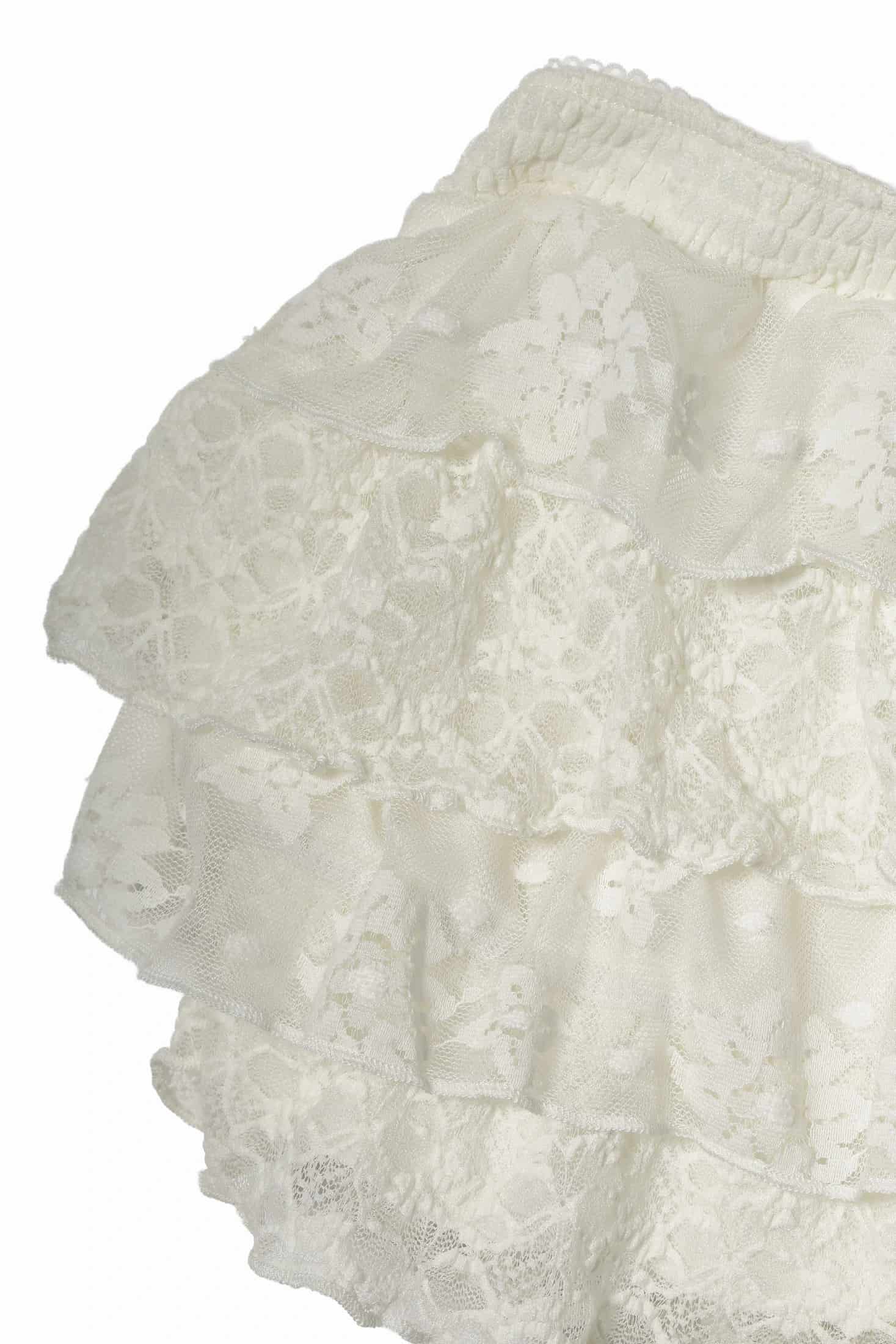 MINI LACE SKIRT, BEIGE - miniatura 2
