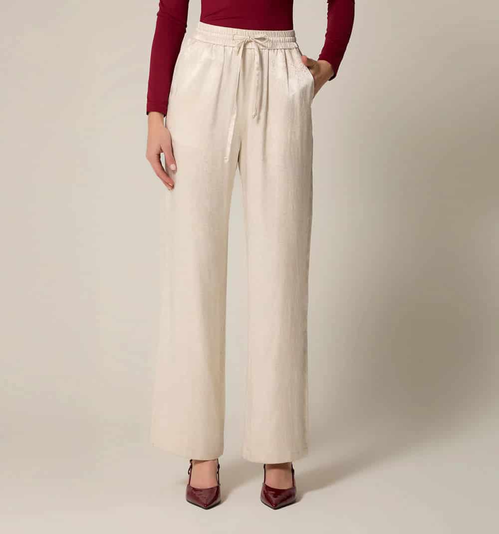 Pantalon recto efecto jacquard - miniatura 4