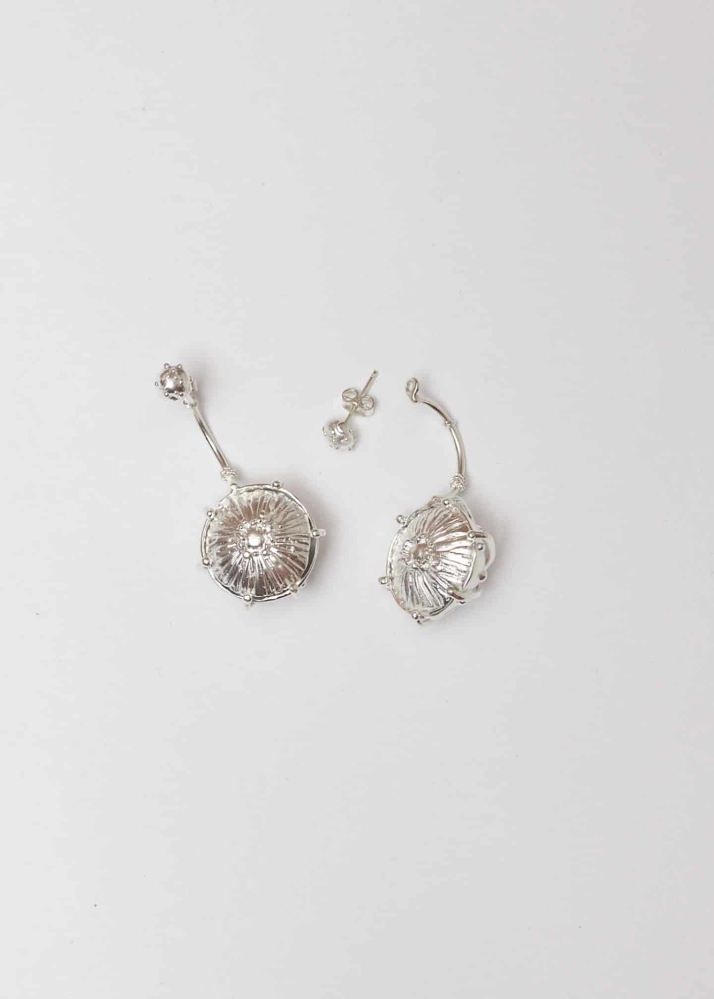 Aretes maxi sombrerito plata - miniatura 1