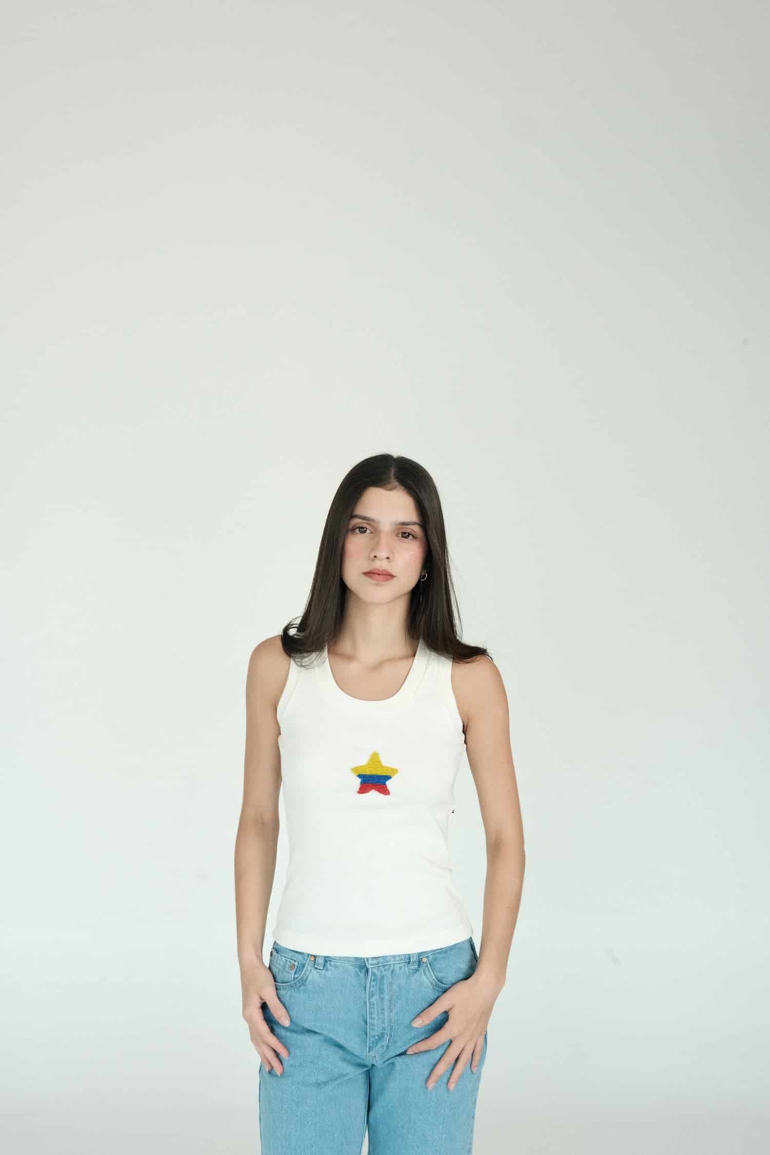 Colombian Star Tank Top (White) - miniatura 5