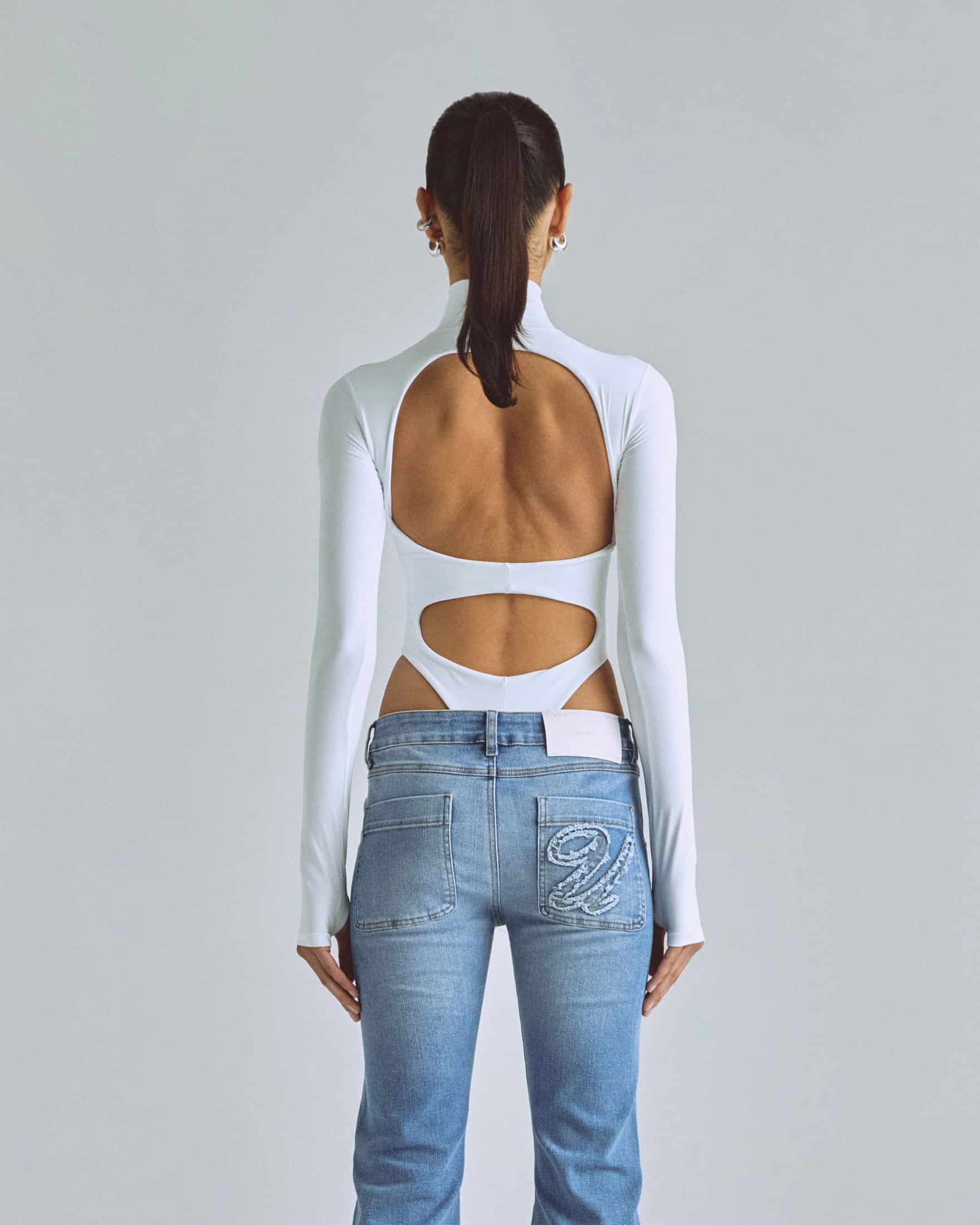 Basics Turtleneck Backless Body White - miniatura 6