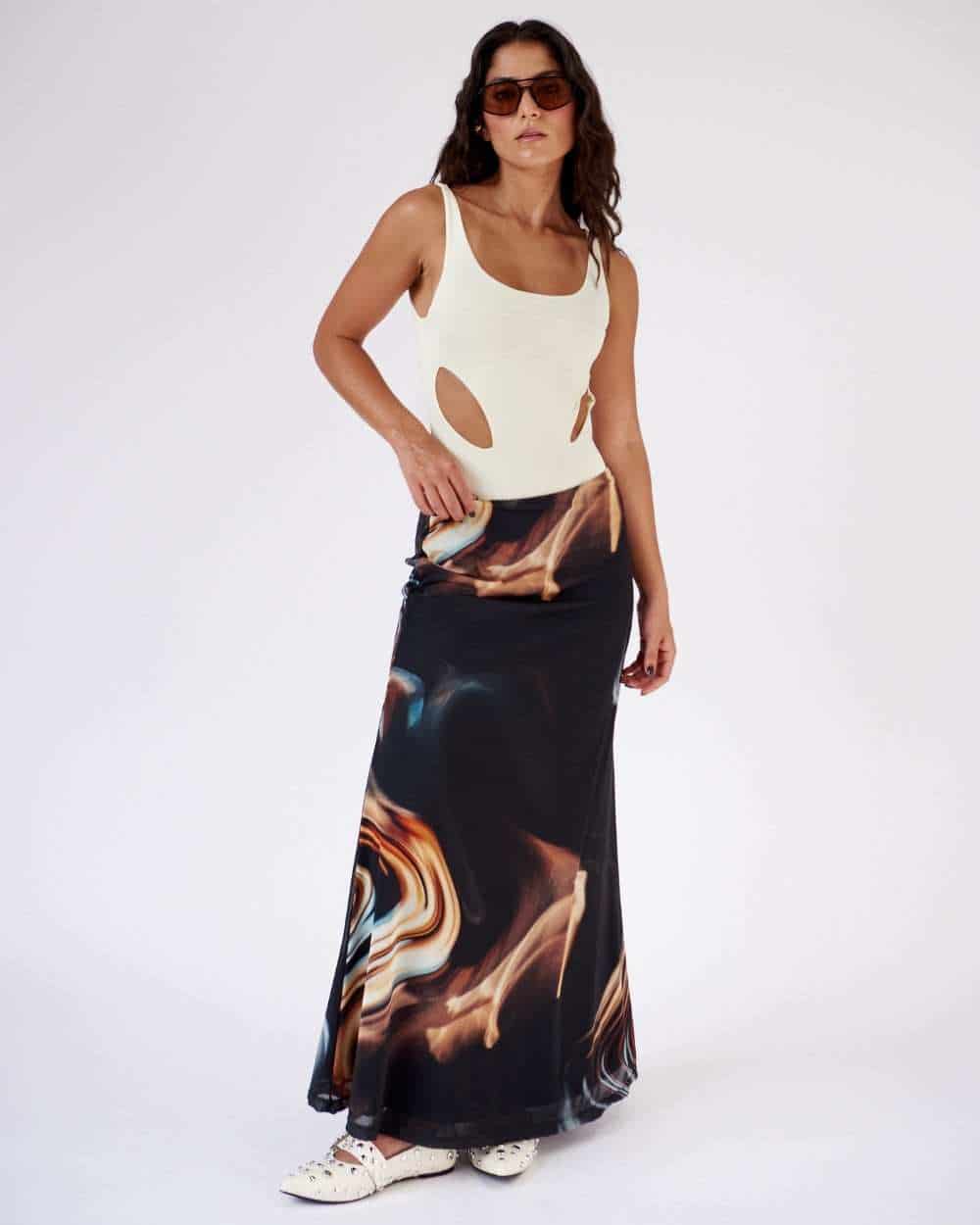 MESH MAXI SKIRT - miniatura 6