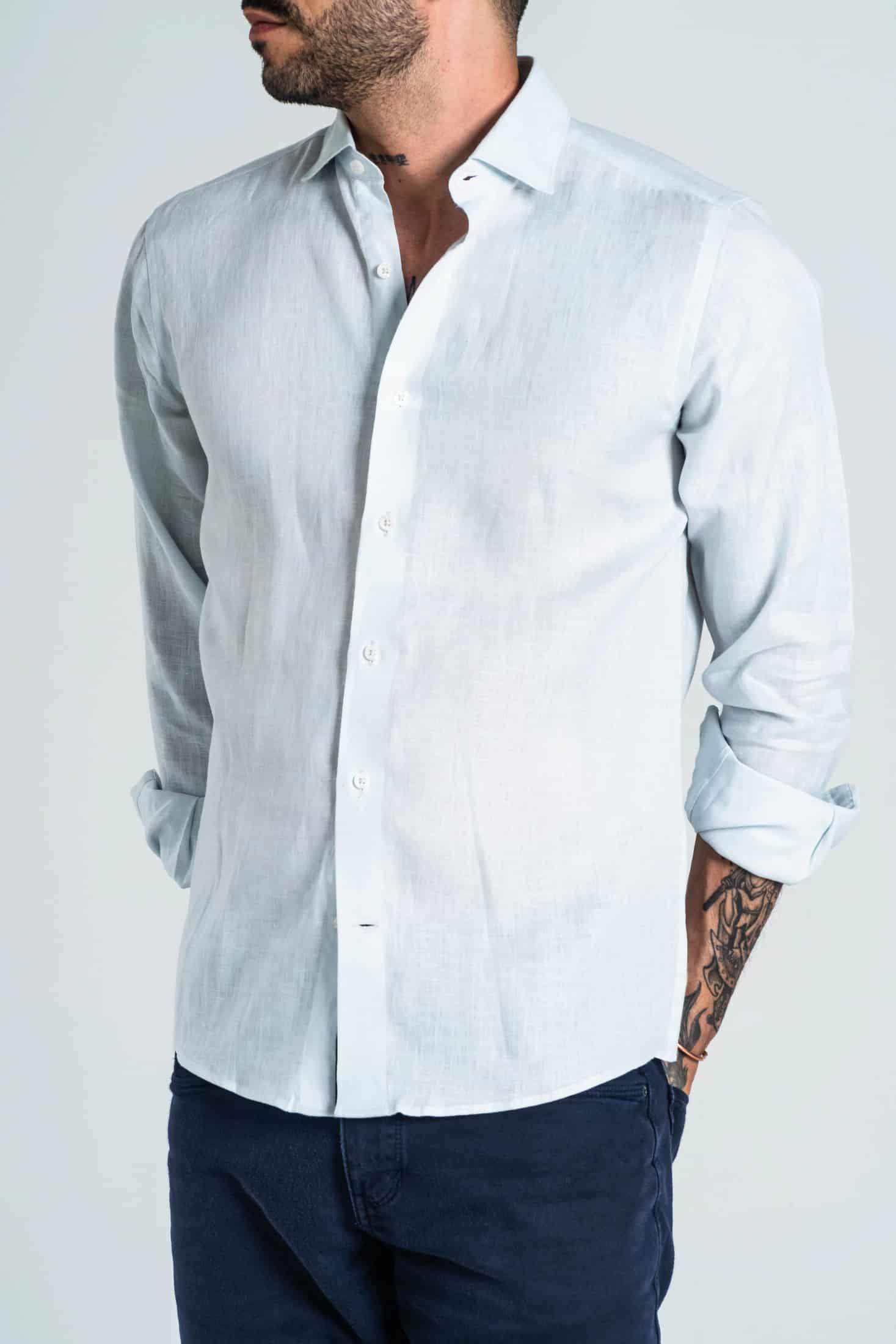 Camisa Lino Menta - miniatura 1