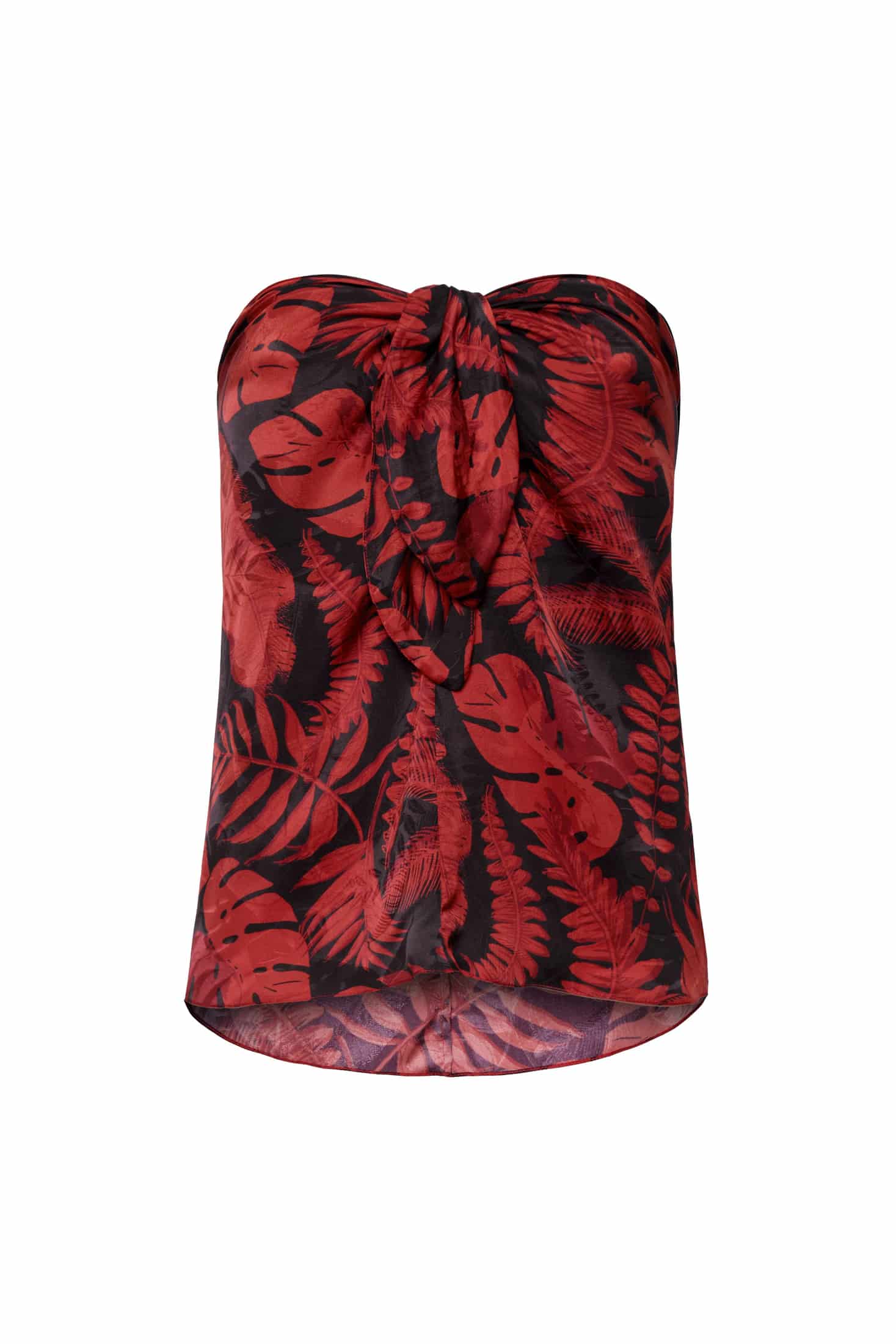 Cayetana Silk Jacquard Blouse – Cherry Rainforest - miniatura 2