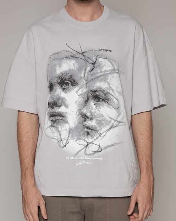 Oversized The Art Rostro-Gris/Claro - miniatura 3