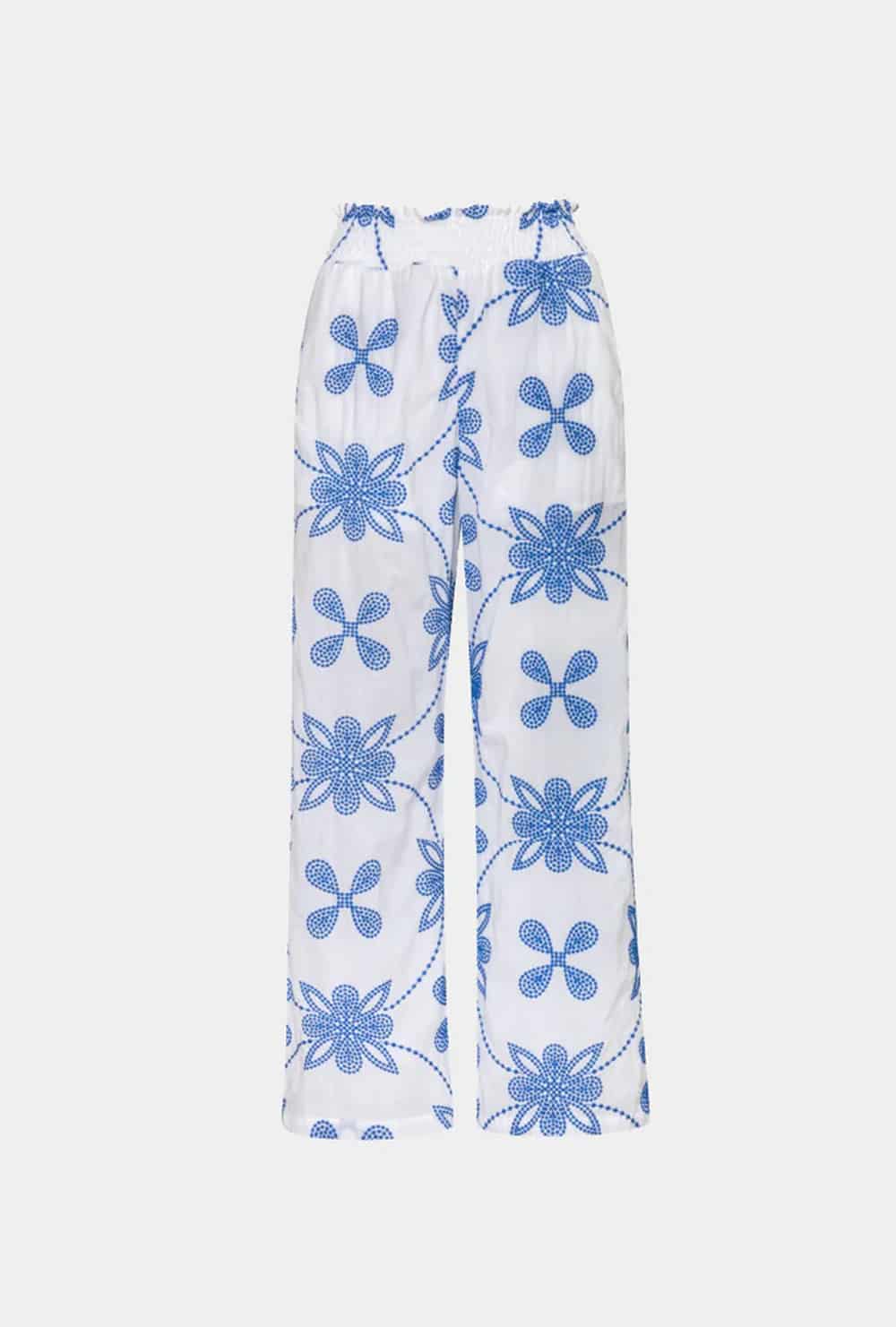DAPHNE PANTS WHITE/BLUE - miniatura 1