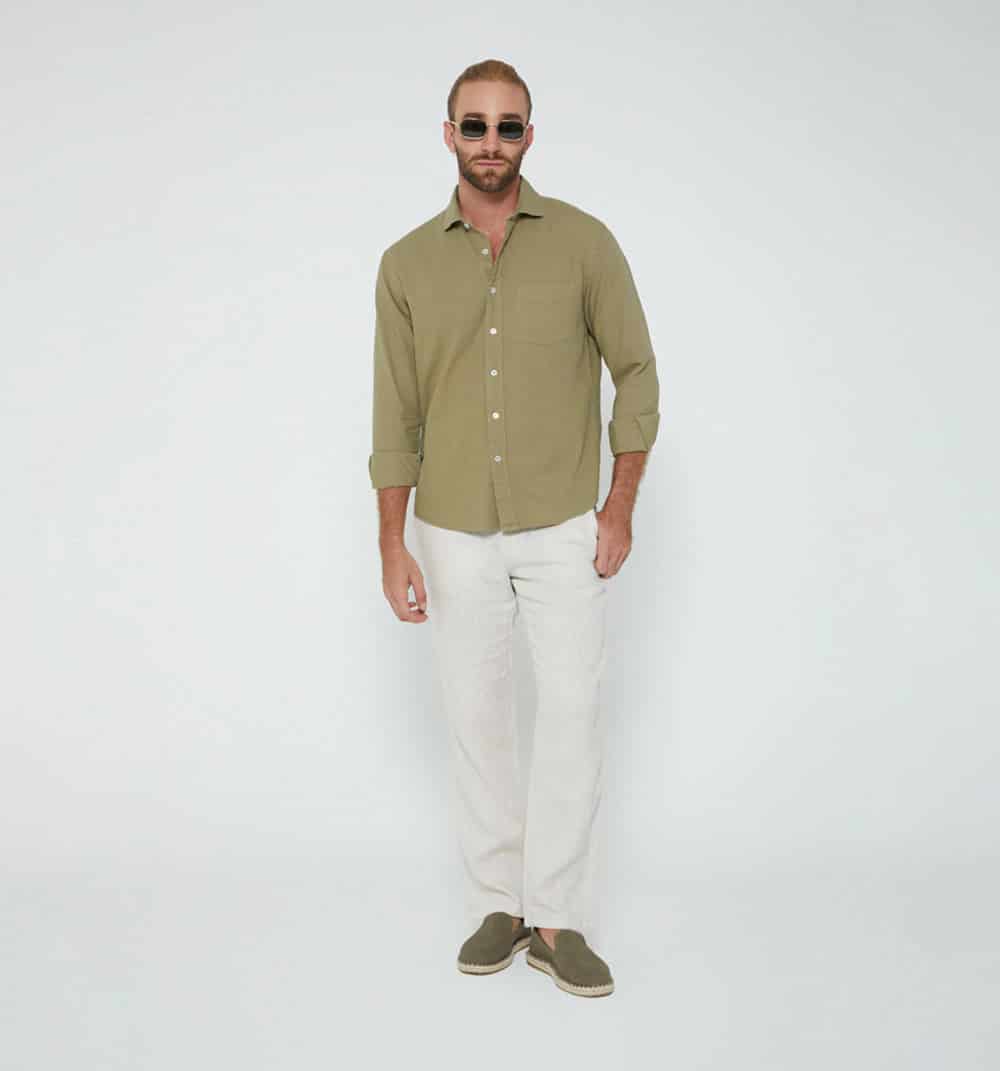 Camisa para hombre de lino - miniatura 62