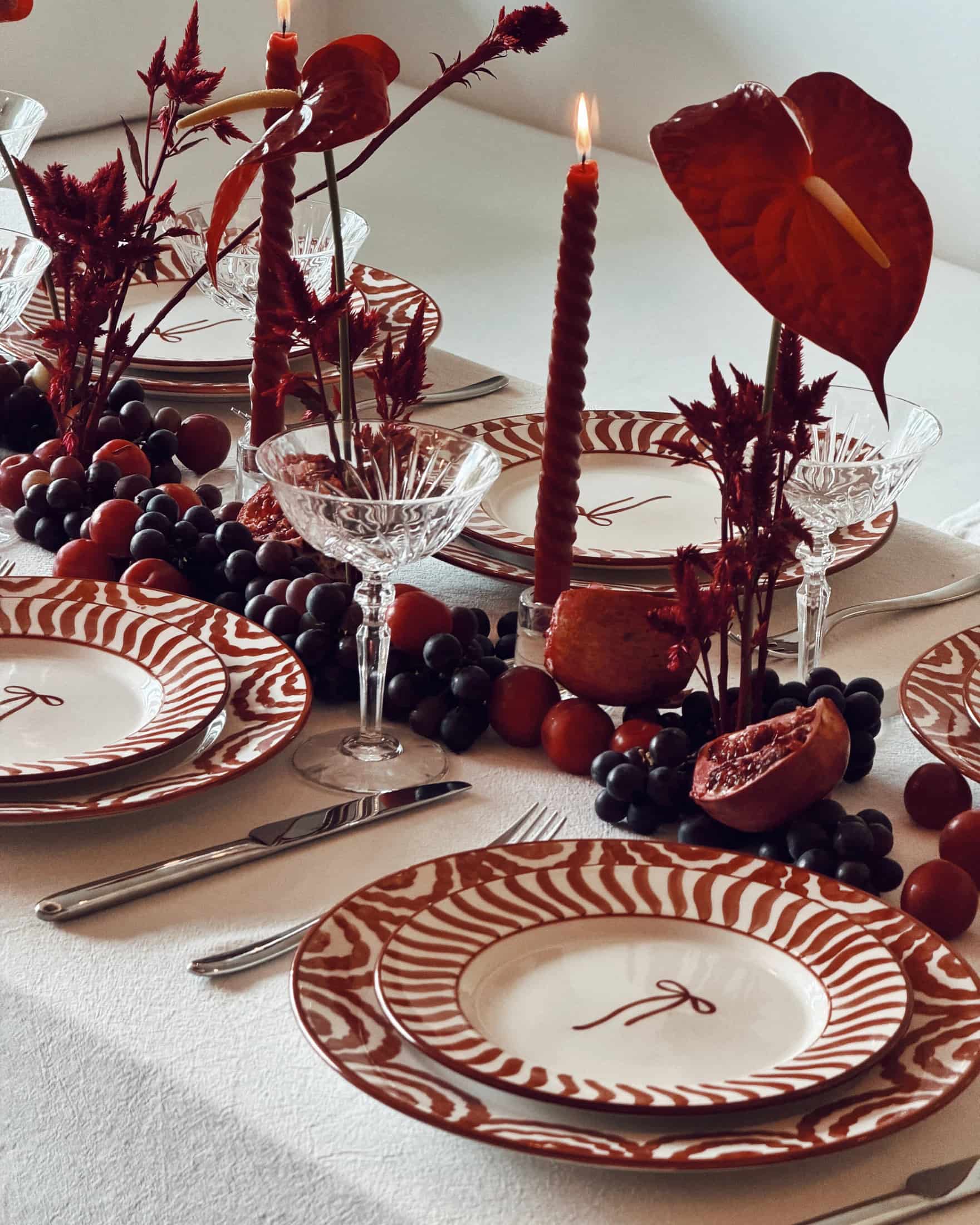 SET X2 DINNER PLATE - RED - miniatura 2