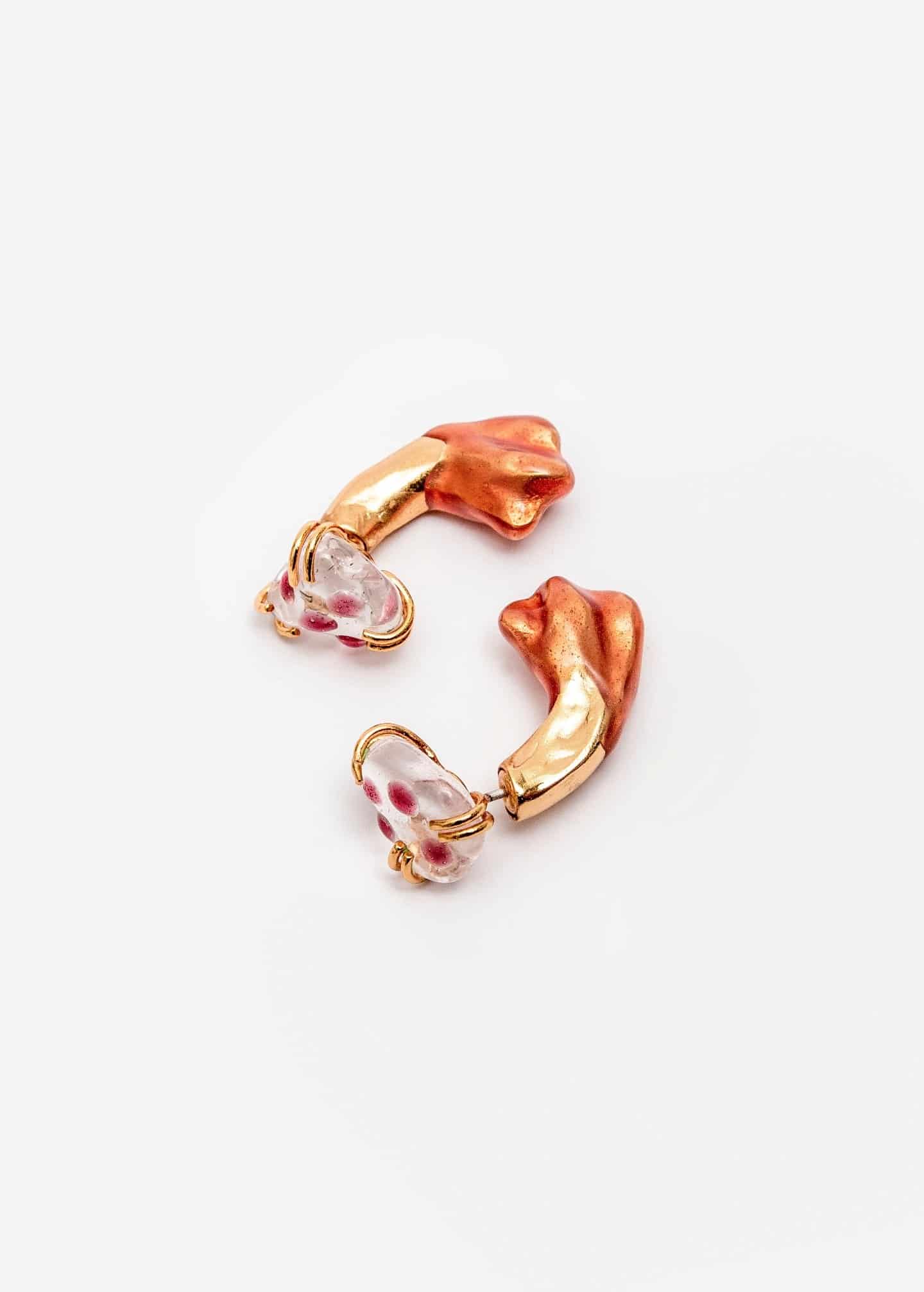 Aretes Berry Cuarzo Maxi Petal Curve - miniatura 3