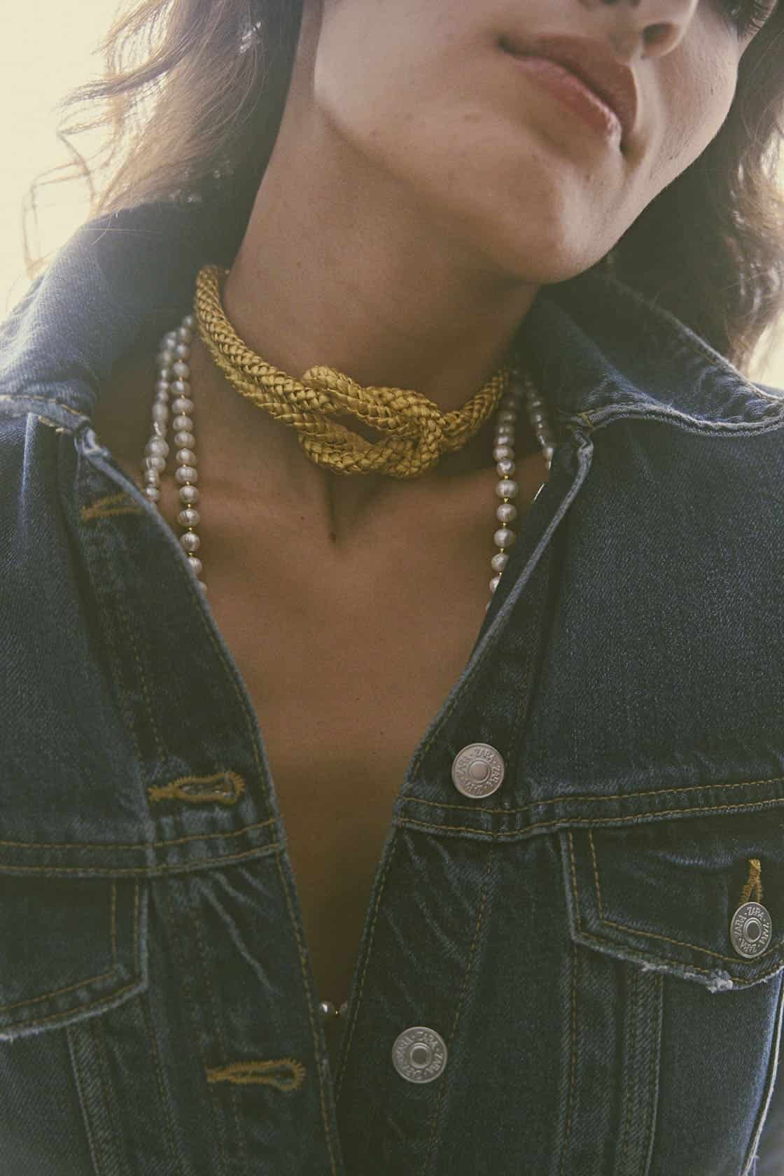 NORFOLK SAILOR KNOT CHOCKER AND PEARL - miniatura 2