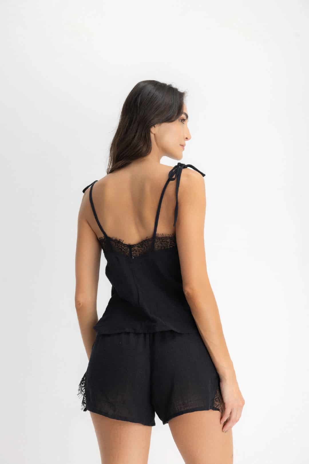 SET PIJAMA COTTON NEGRO - miniatura 5