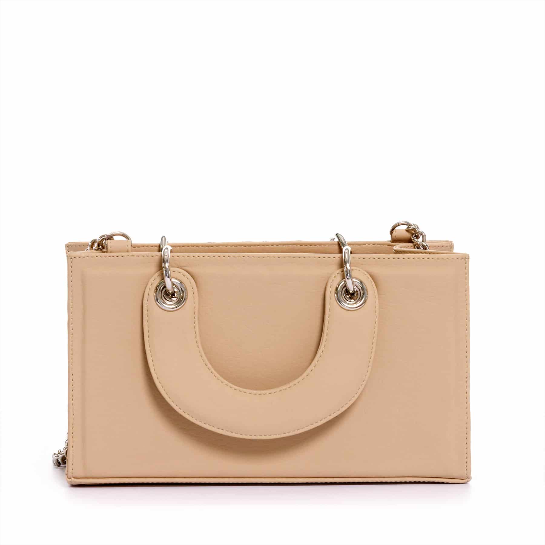 Cartera Para Mujer Mini España Beige Con Cargadera En Cadena - miniatura 3