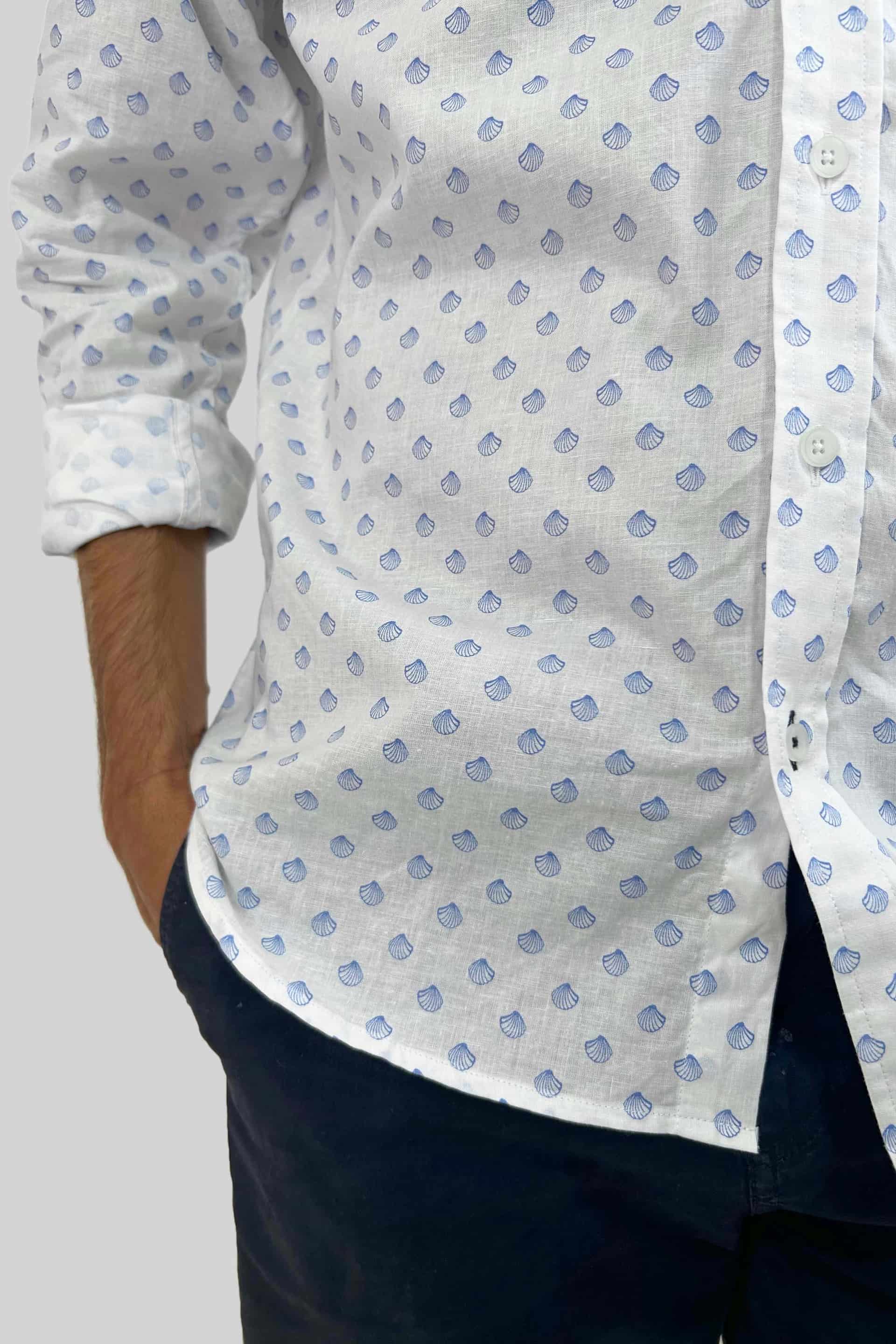CAMISA LINO BLUE SHELLS - miniatura 3