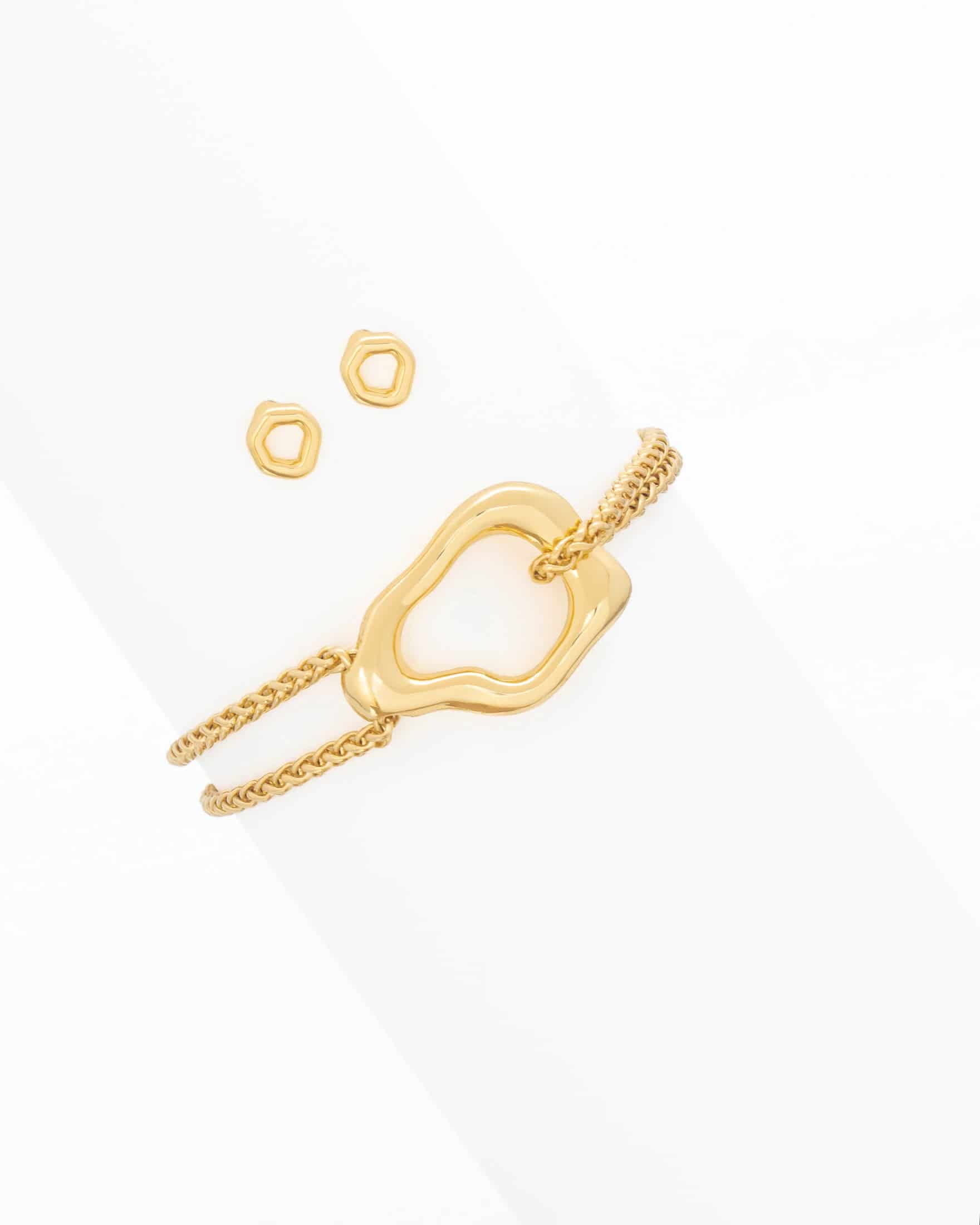 Pulsera Silueta Amorfa + Aretes - miniatura 3