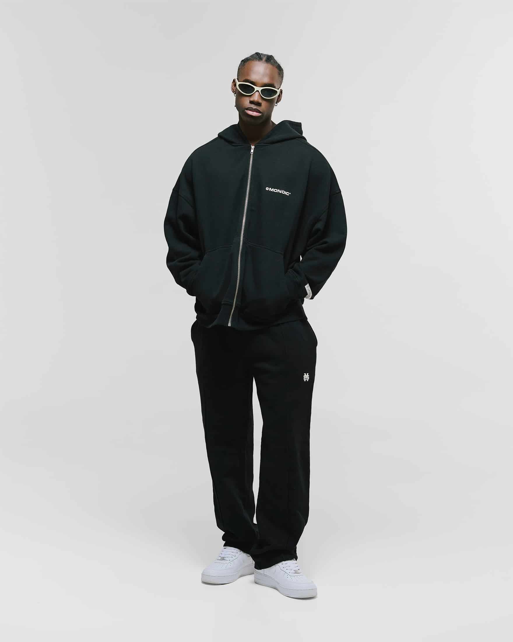 Zip Hoodie Oversized Básico V3 - Negro Oscuro - miniatura 4