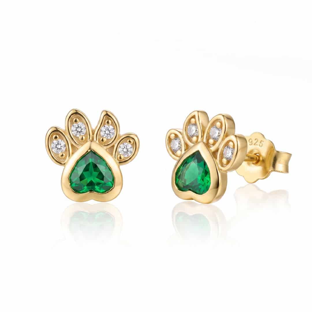 Aretes Huellita Esmeralda - miniatura 1