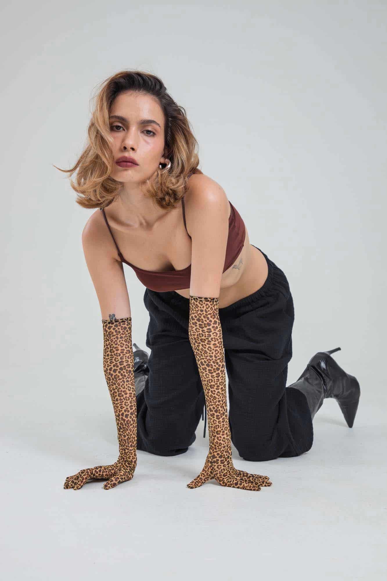 LEOPARD MESH GLOVES - miniatura 6