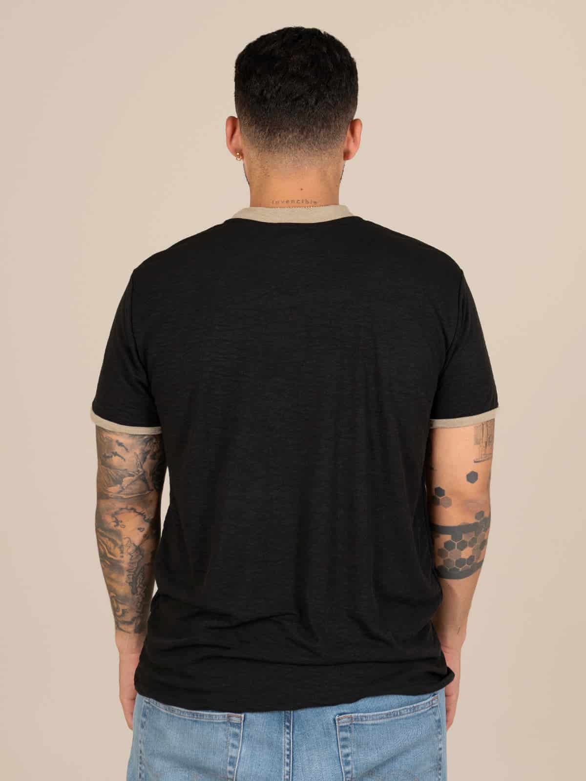Camiseta hombre slim iza negra - miniatura 2