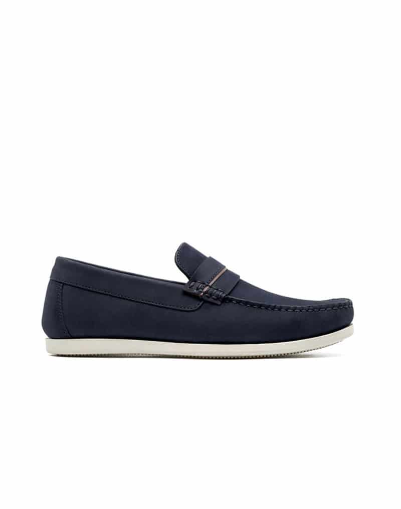 Mocasín casual para hombre en cuero nobuck REF 02SOUL24 - miniatura 2