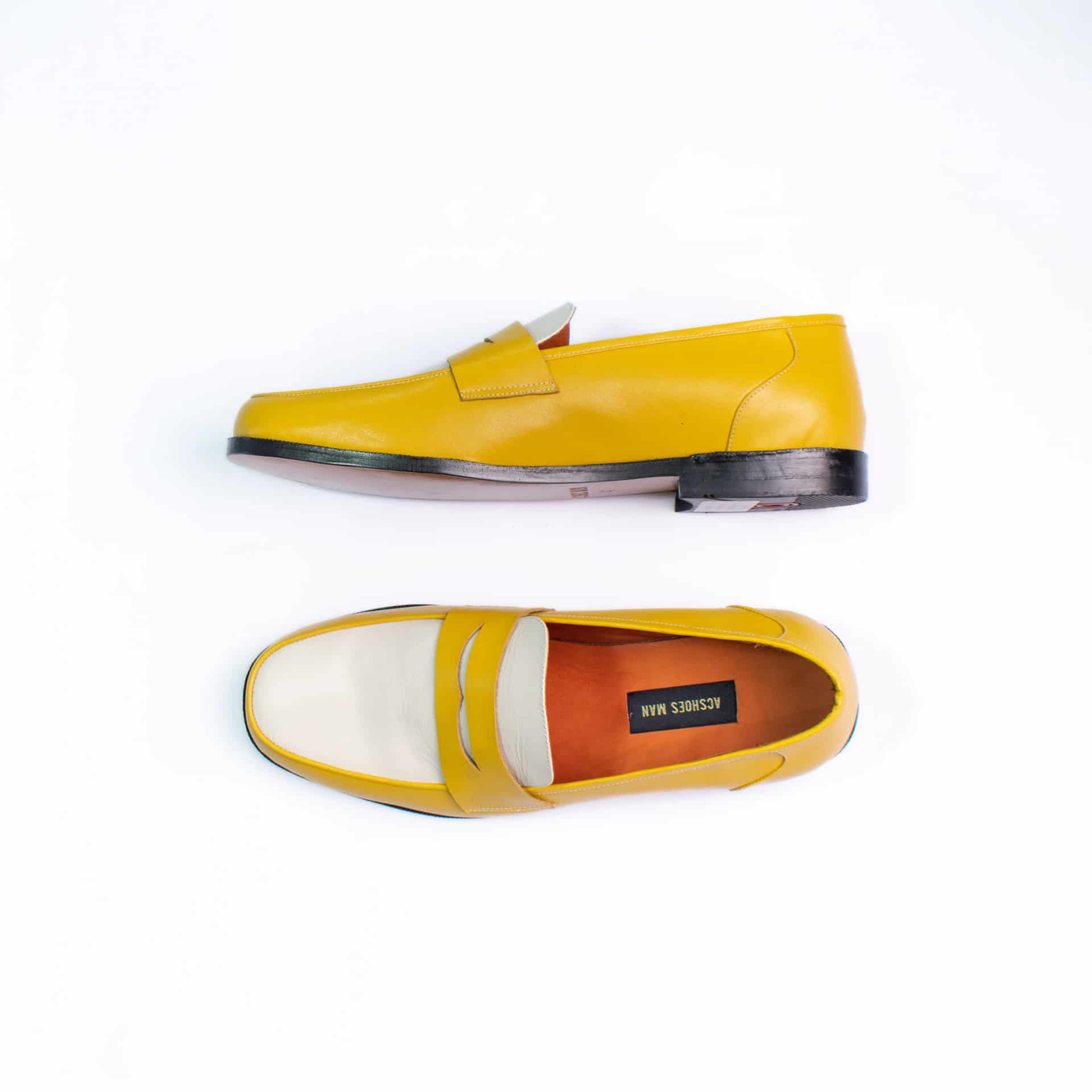 Penny loafers yellow & white - miniatura 3