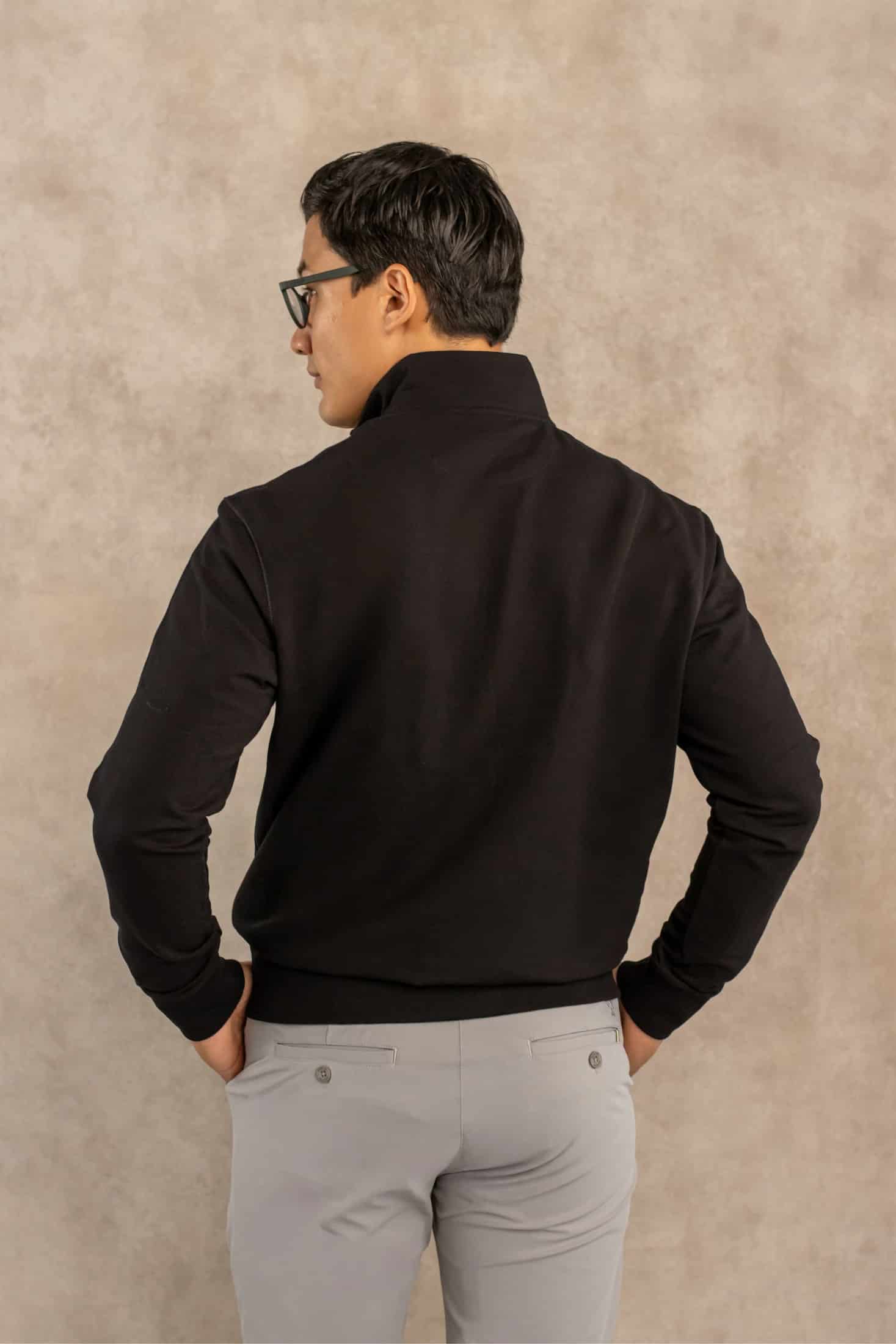 Halfzip Viana Antimanchas Negro - miniatura 4