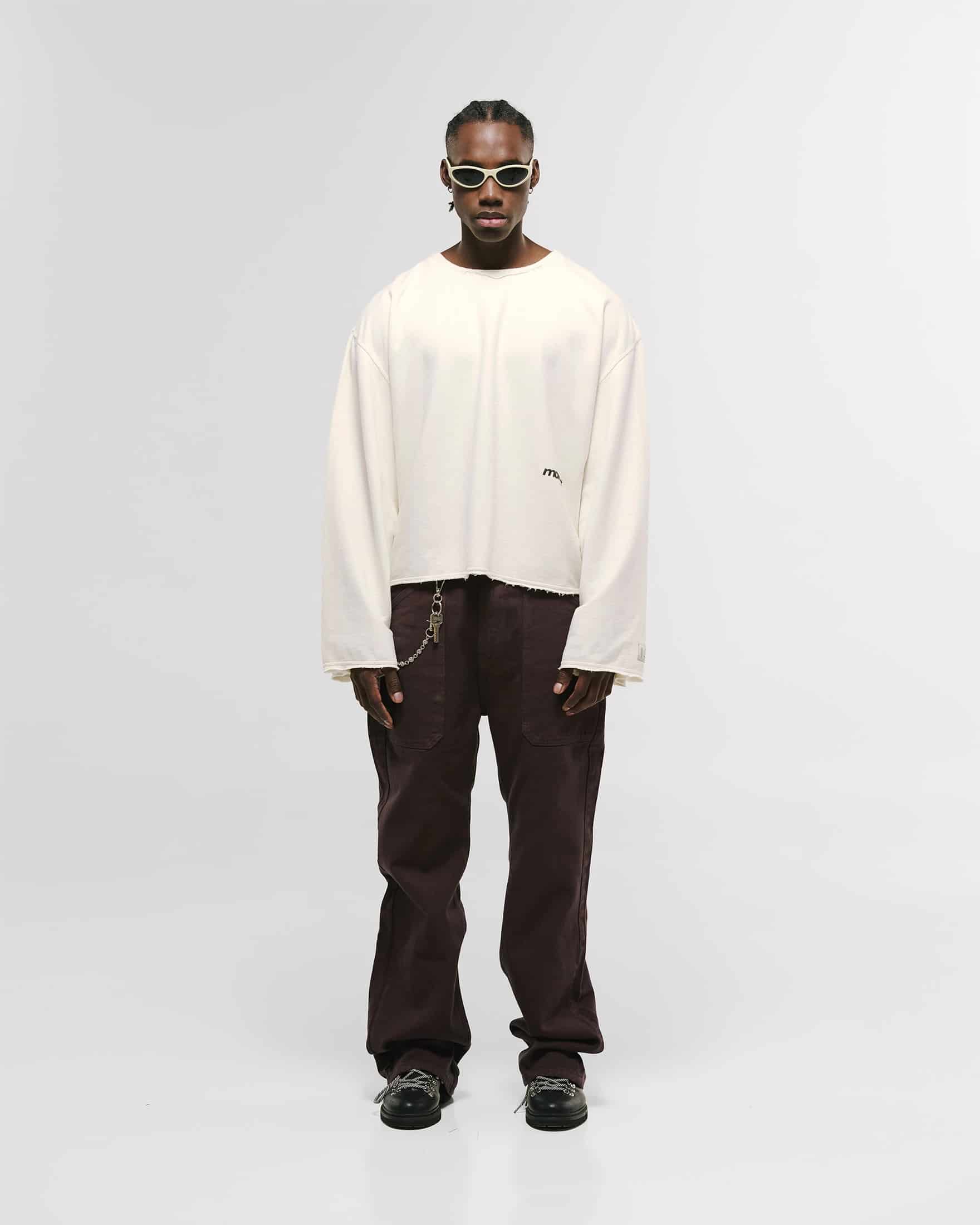 Long Sleeve Boxy T-Shirt – Off White - miniatura 5