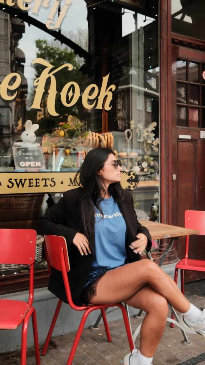 T-Shirt Beverly Hills Blue Flower Sky - miniatura 4