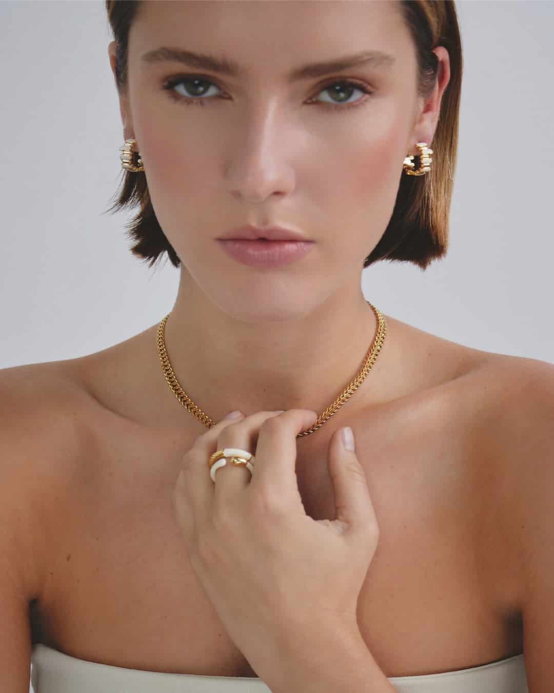 Collar Trenzado Ancho Acero Inoxidable - miniatura 3
