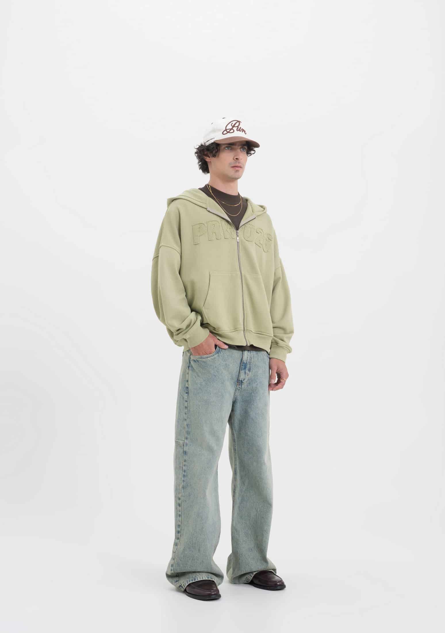 Across The Lines Green Zip Hoodie - miniatura 4