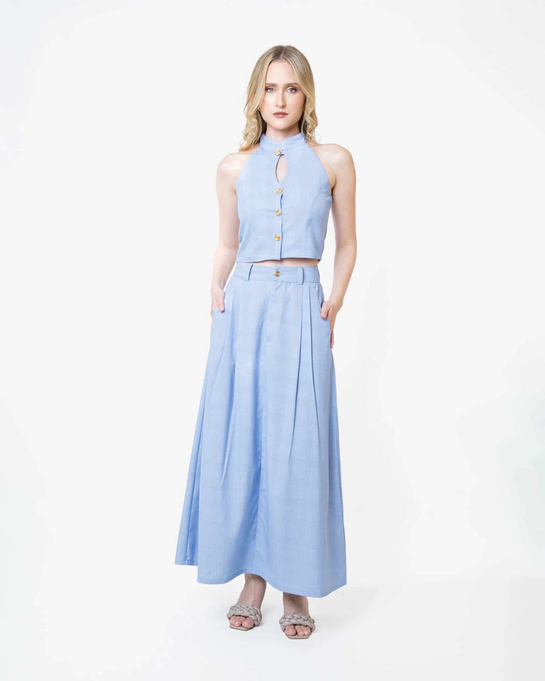 Sky Blue Agenda Skirt - miniatura 1