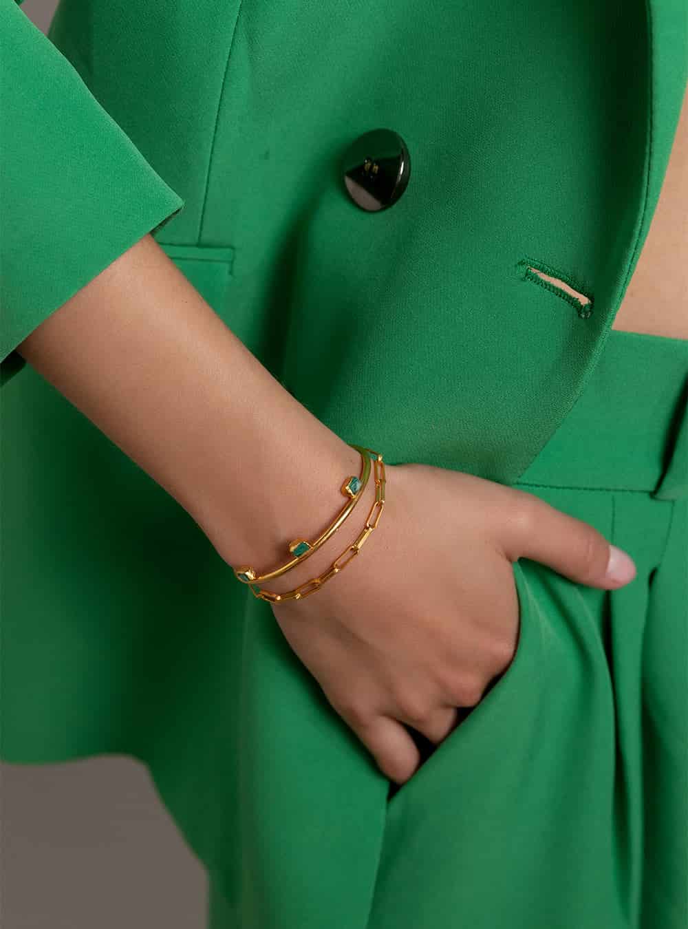Gloom Emerald Bracelet Chain - miniatura 1