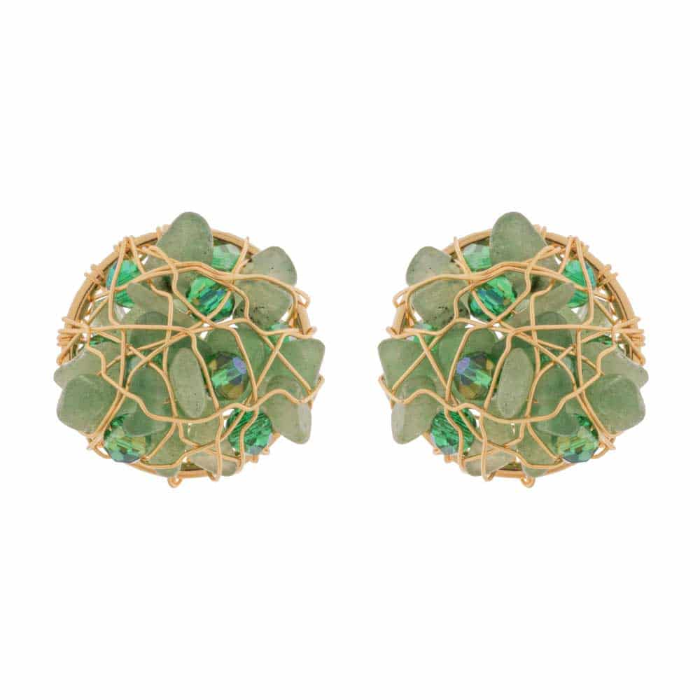 Aretes Topo Tejido Circular - miniatura 3