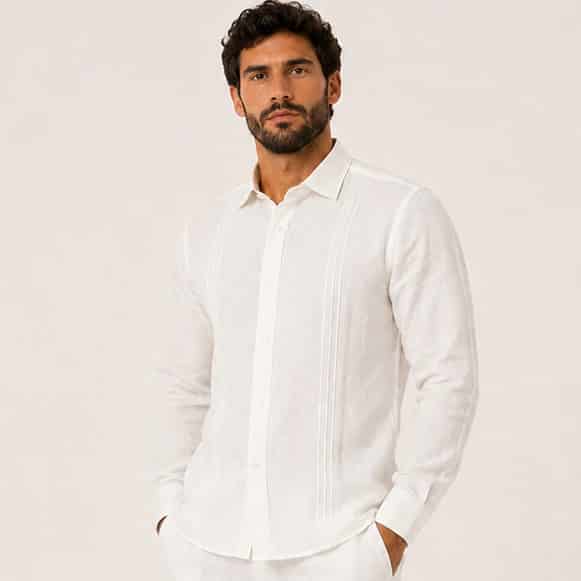 GUAYABERA ML 100% LINO HOMBRE - miniatura 1