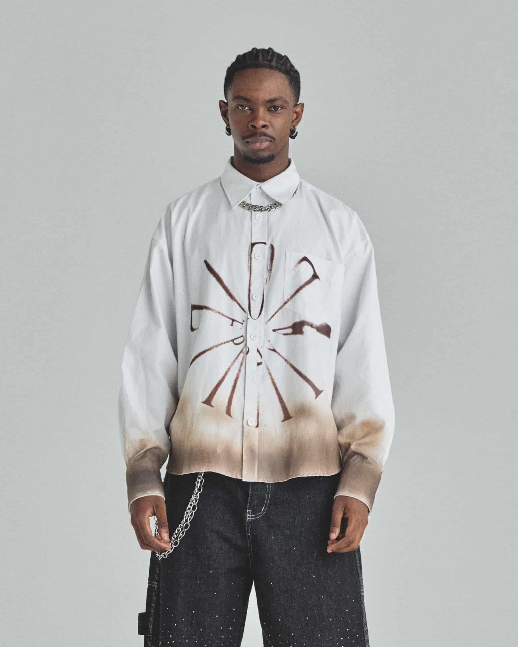 Spring Pray 4 Love Boxy Fit Long Sleeve Shirt Burnt White - miniatura 2