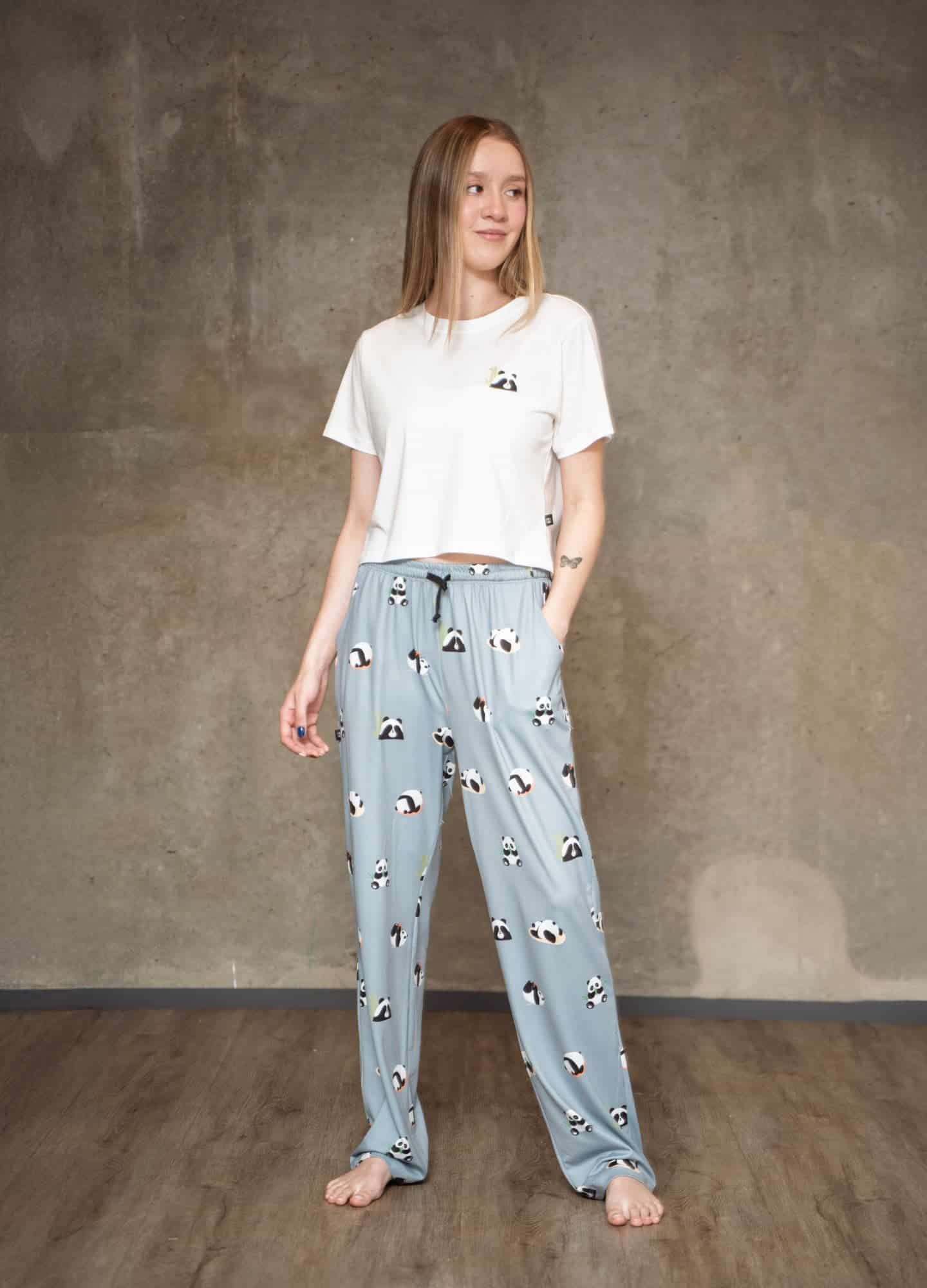 Conjunto Pantalón Pandas - Gris Azulado - miniatura 2