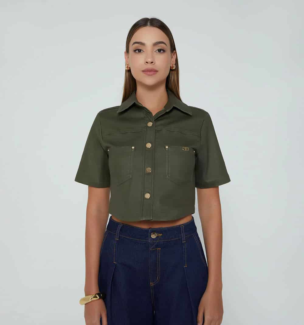 Blusa boxy manga corta - miniatura 2